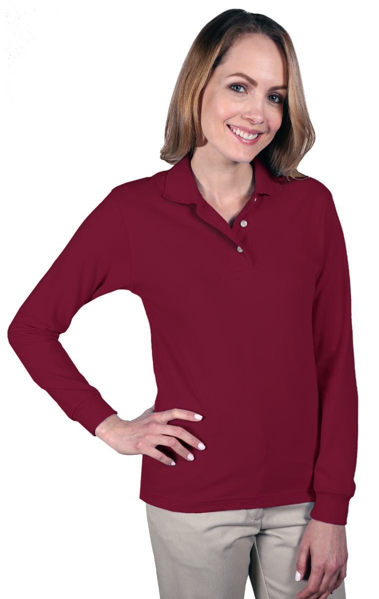 Blue Generation Ladies' Superblend L/S Polo-BG6207 -Yellow