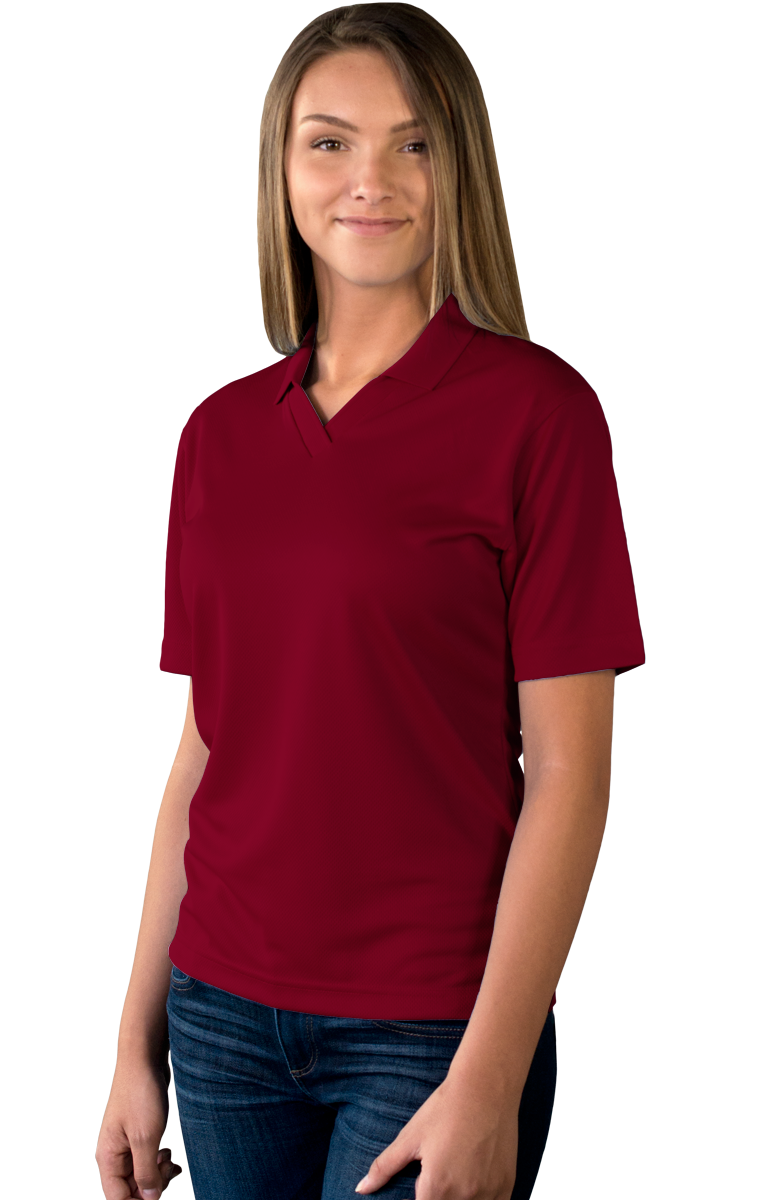 Blue Generation Ladies' Wicking V-Neck Polo-BG6219 -Yellow