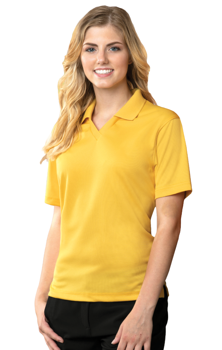 Blue Generation Women Wicking V-Neck S/S Polo