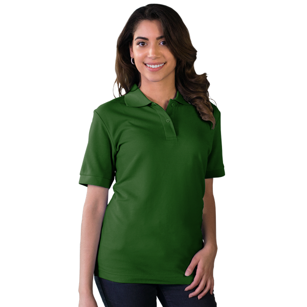 Blue Generation BG6500 Ladies' Soft Touch S/S Pique Polo, Hunter, X-Large (Clearance)