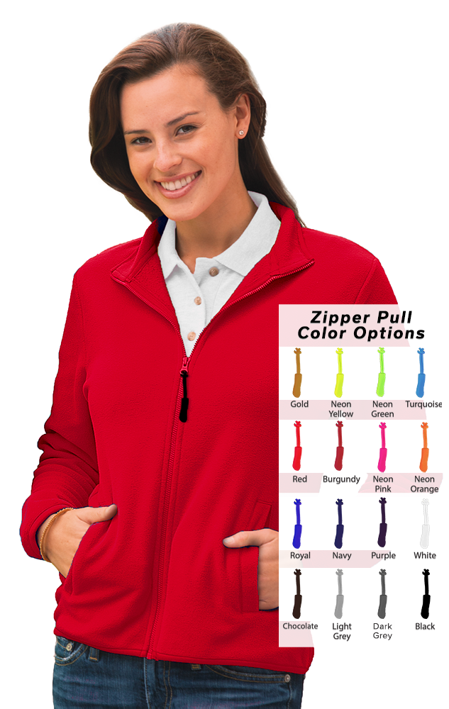 Blue Generation Custom Zipper Pull Polar Fleece Jacket-BG6951B