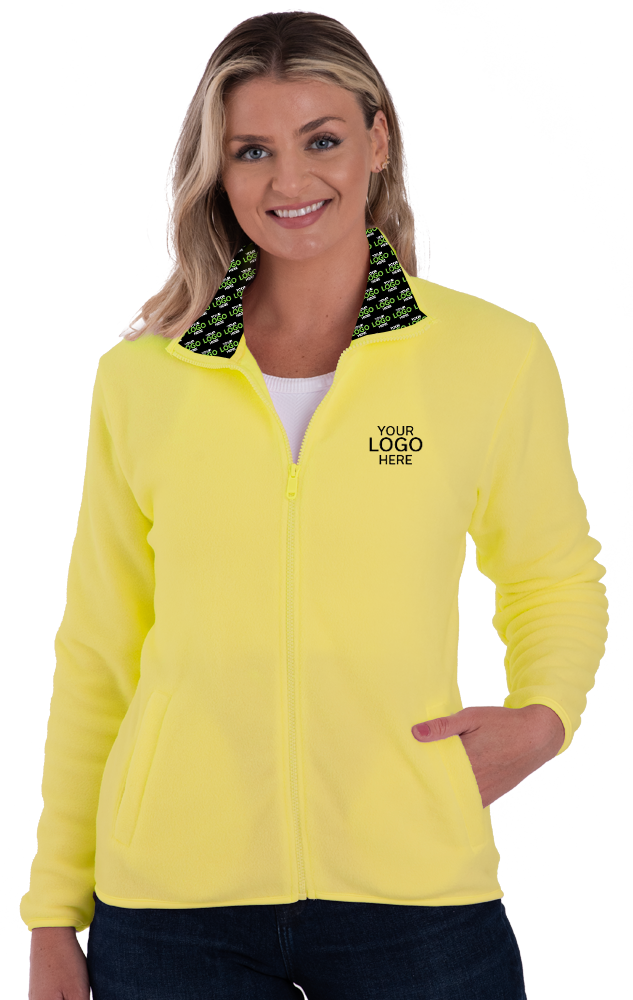 Blue Generation Your Logo Here Ladies Micro Fleece Full Zip Jacket-BG6951H