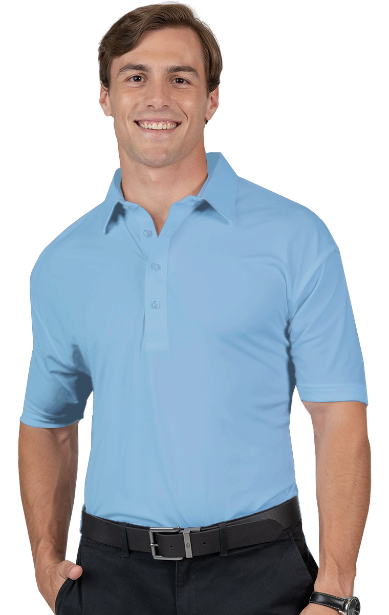 Blue Generation Mens Bonded Collar Dress Polo-BG7007 - Basics Clothing Store