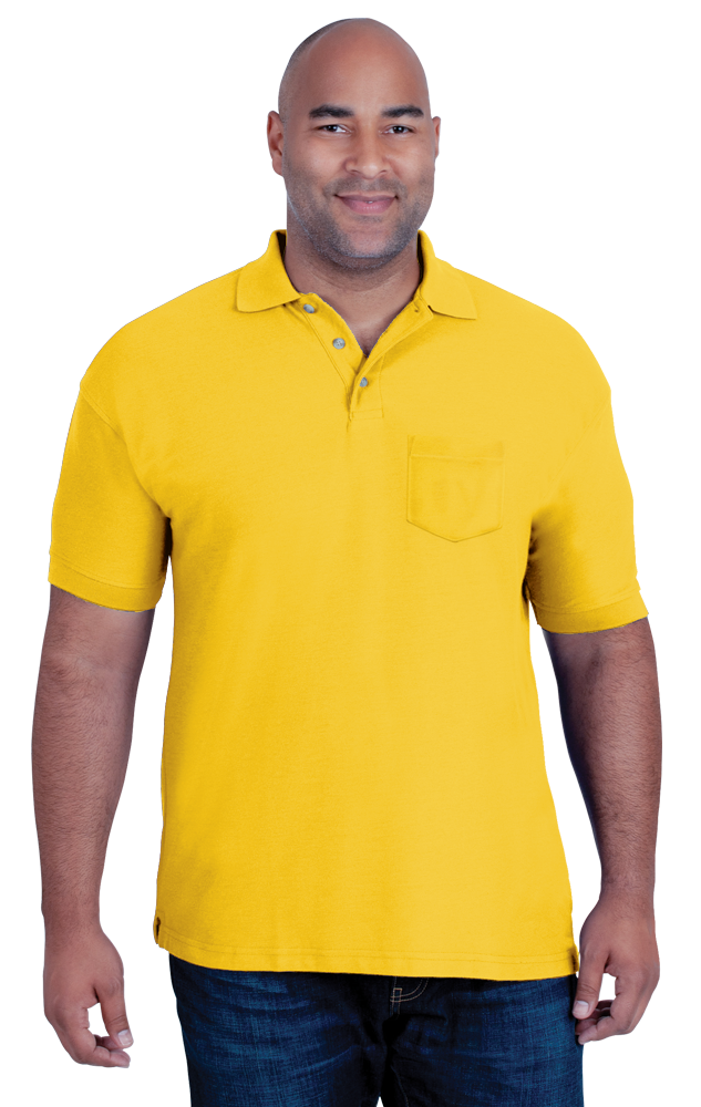Blue Generation Men's Scotchgard Pique Polo with Pocket-BG7202