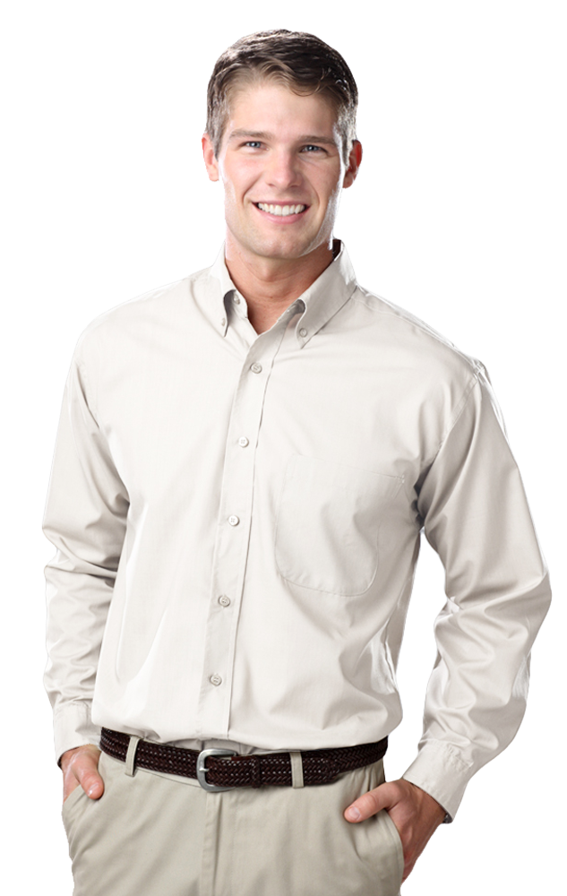 Blue Generation Men's L/S Value Poplin Shirt-BG7210