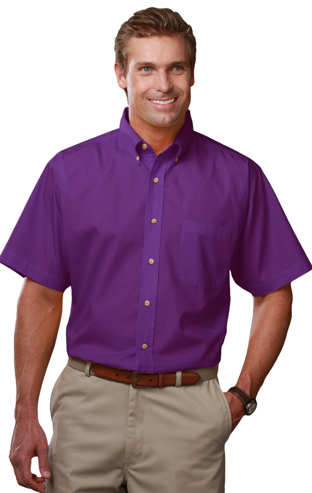 Blue Generation Men's Scotchgard Twill S/S Shirt-BG7217S