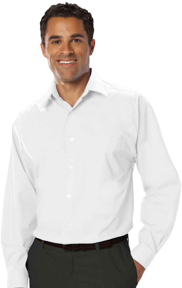 Blue Generation Men's L/S Stretch Poplin Shirt-BG7218