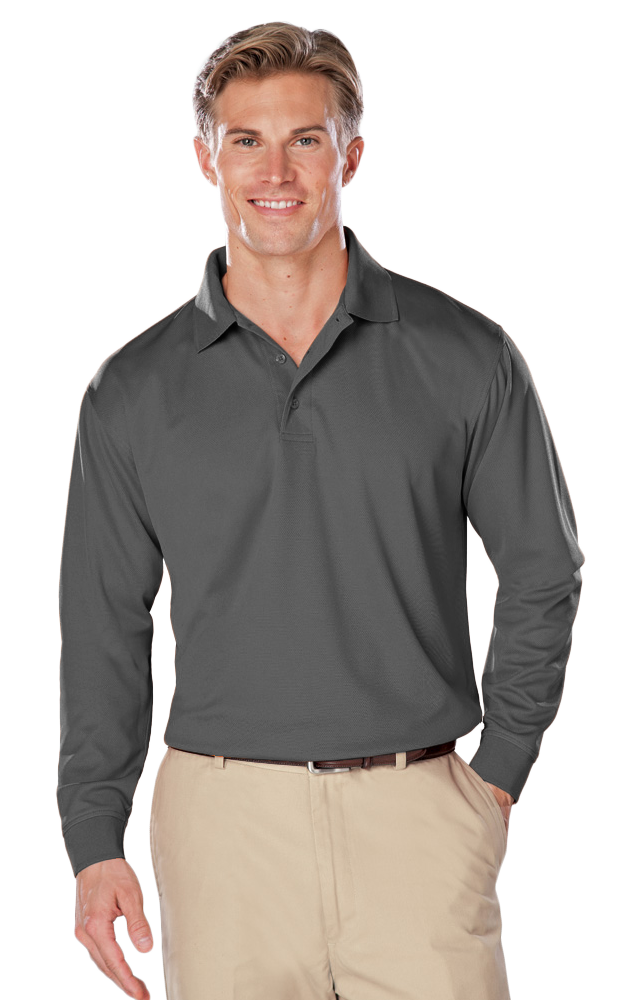 Blue Generation Men's Snag Resistant Wicking L/S Polo-BG7225 -Royal