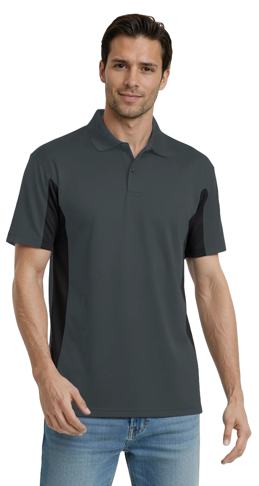 Blue Generation Men's Snag Resist Colorblock Polo-BG7226 Yellow Black