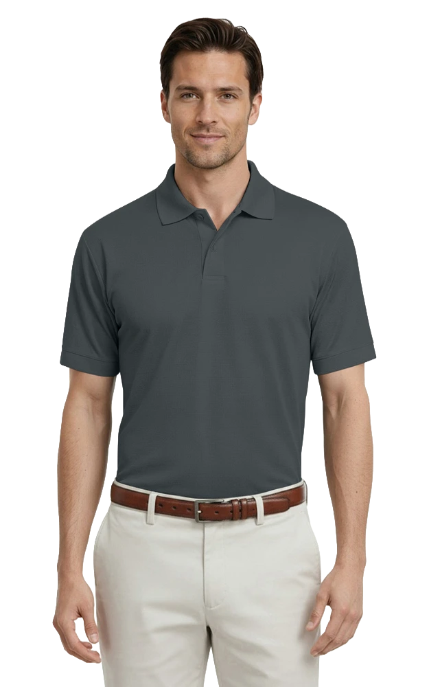 Blue Generation Adult Tonal Stripe Wicking Polo-BG7227 -White