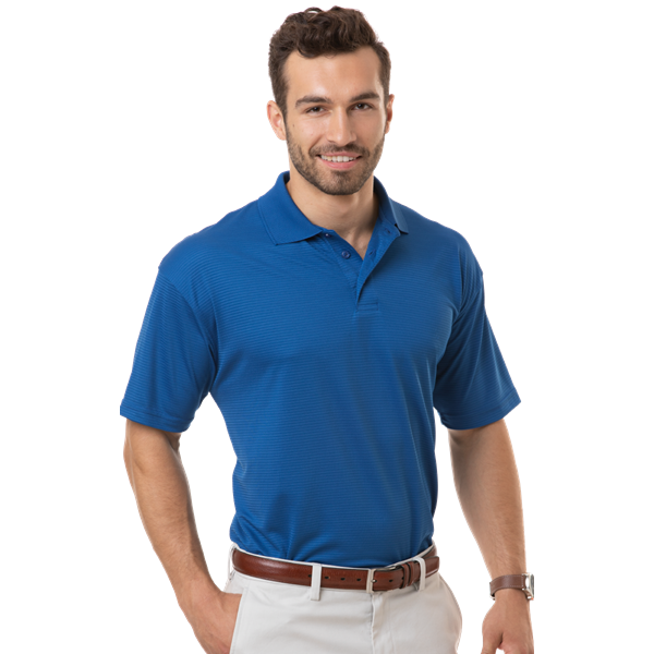 Blue Generation Adult Tonal Stripe Wicking Polo - BG7227C Clearance - Royal Blue (5XL, 6XL)