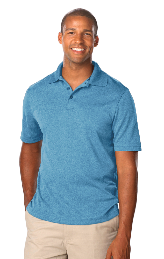 Blue Generation Men's Heathered S/S Polo