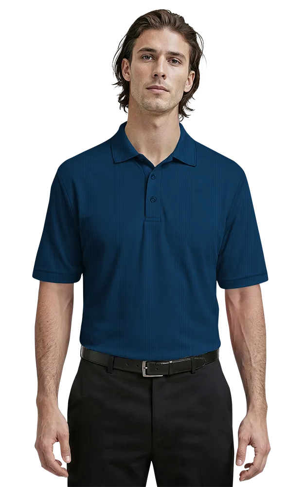 Blue Generation Men's Short-Sleeve Nailhead Polo-BG7232 -Royal Nailhead