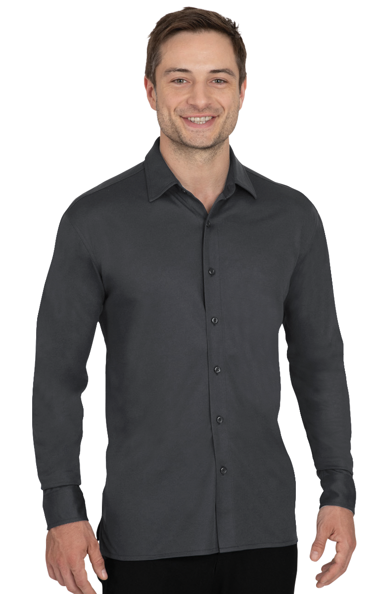 Blue Generation Men's Knit Stretch Woven Shirt-BG7273