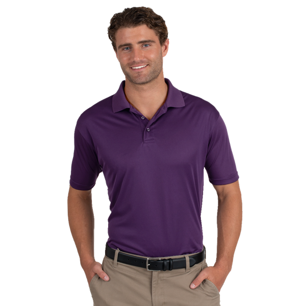 Blue Generation BG7300 Men's Titan Value Wicking S/S Polo, Purple, 2X-Large (Clearance)