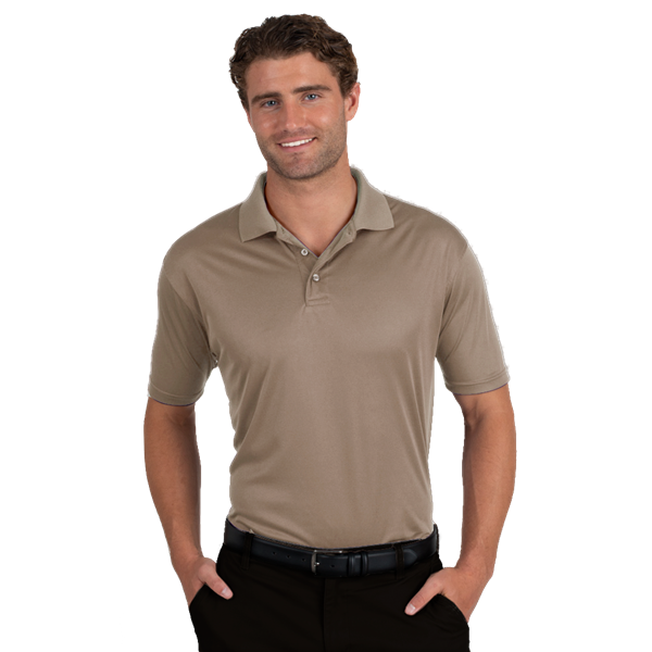 Blue Generation BG7300 Men's Titan Value Wicking S/S Polo, Tan, 2X-Large (Clearance)
