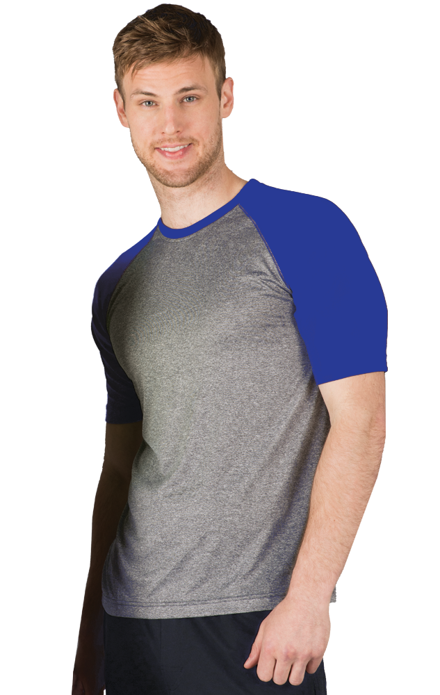 Blue Generation Adult S/S Crew Neck Baseball Tee-BG7305