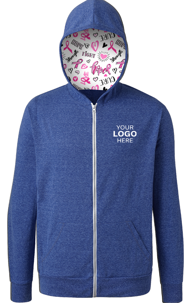 Blue Generation BCA Tri-blend Zip-front Hoodie-BG7308HC