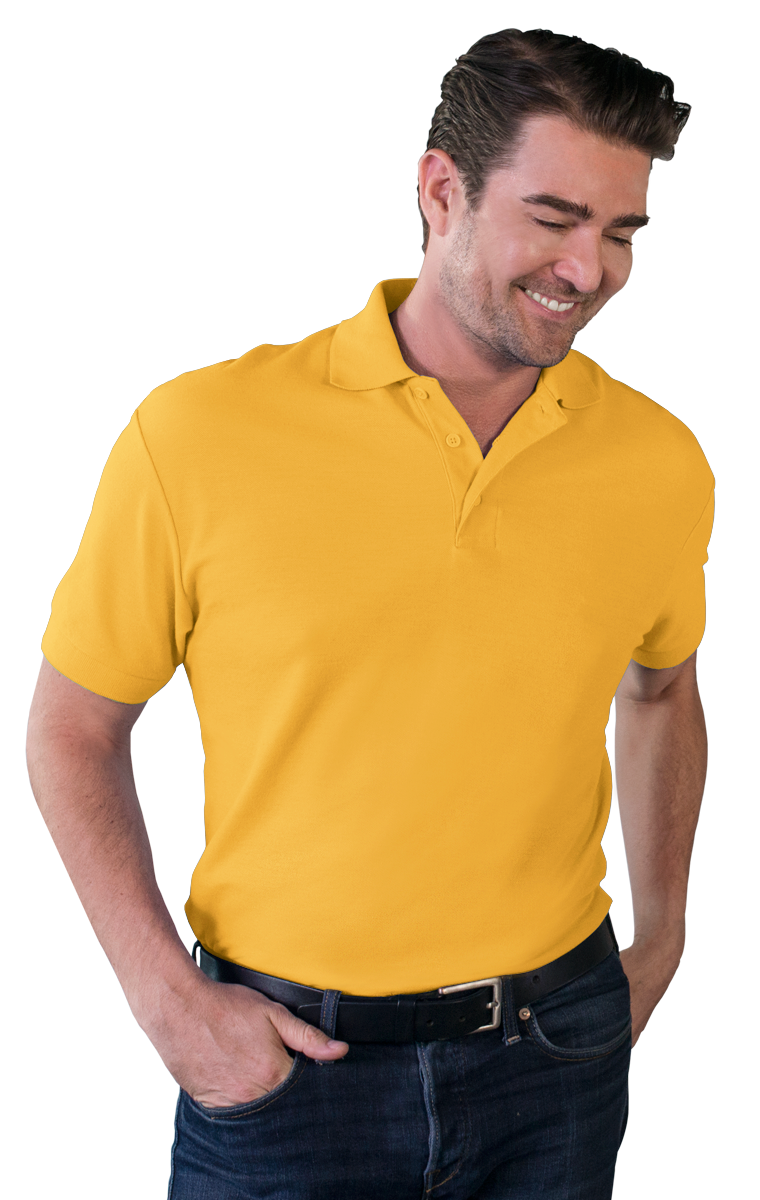 Blue Generation Men's Soft Touch Short-Sleeve Pique Polo-BG7500