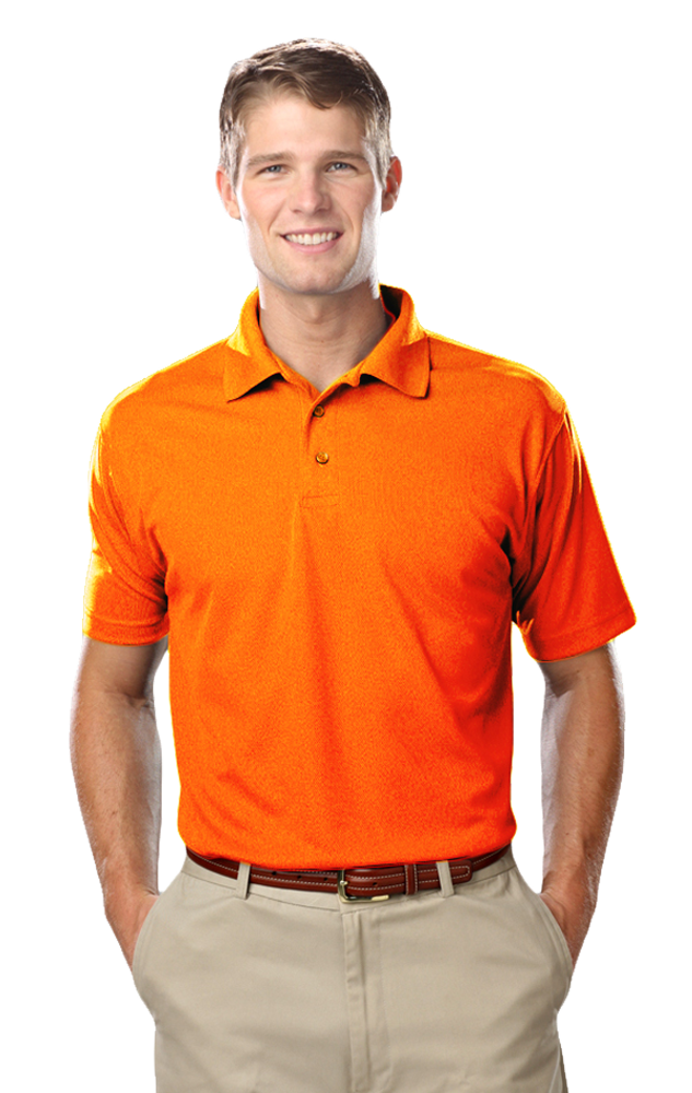 Blue Generation Men's Hi-Visibility Short-Sleeve Wicking Pique Polo-BG7510