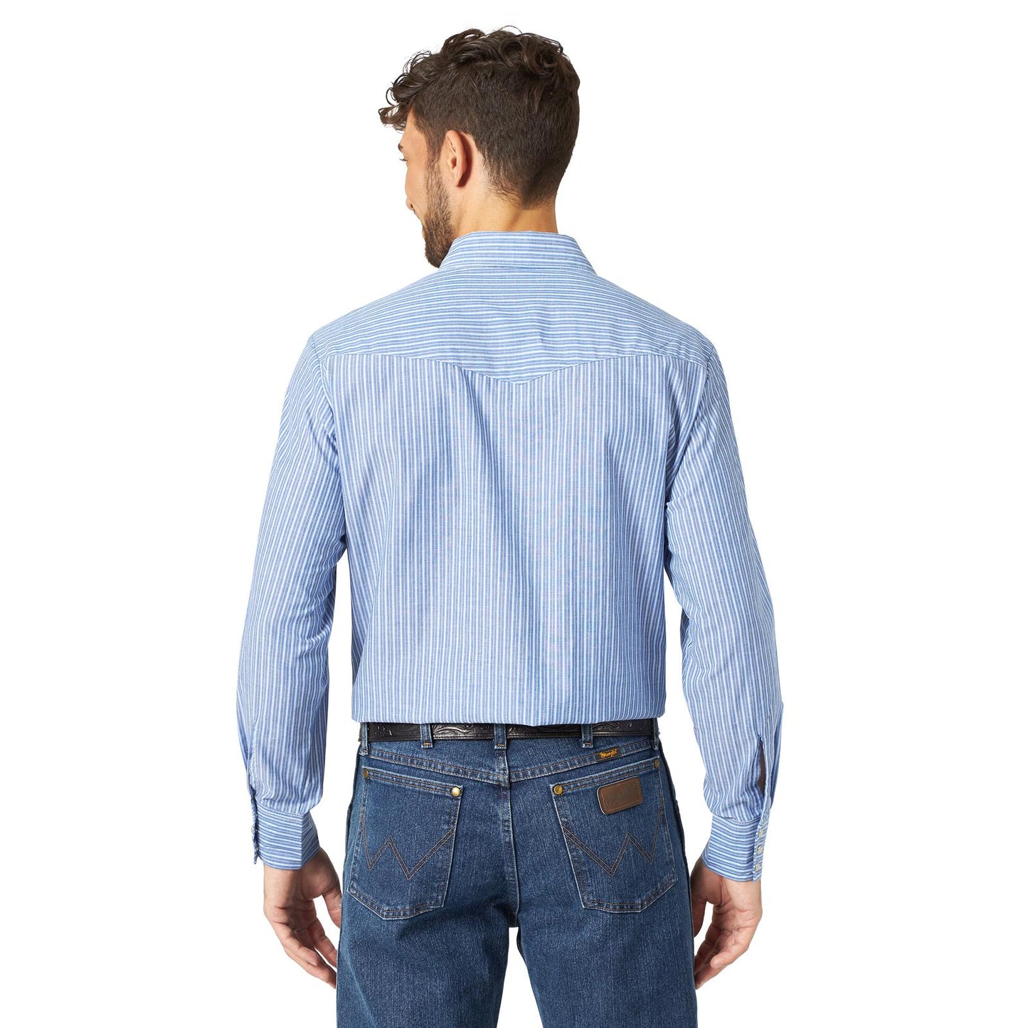 Wrangler® Sport Western Snap Shirt - Long Sleeves (Regular Sizes) - Stripe