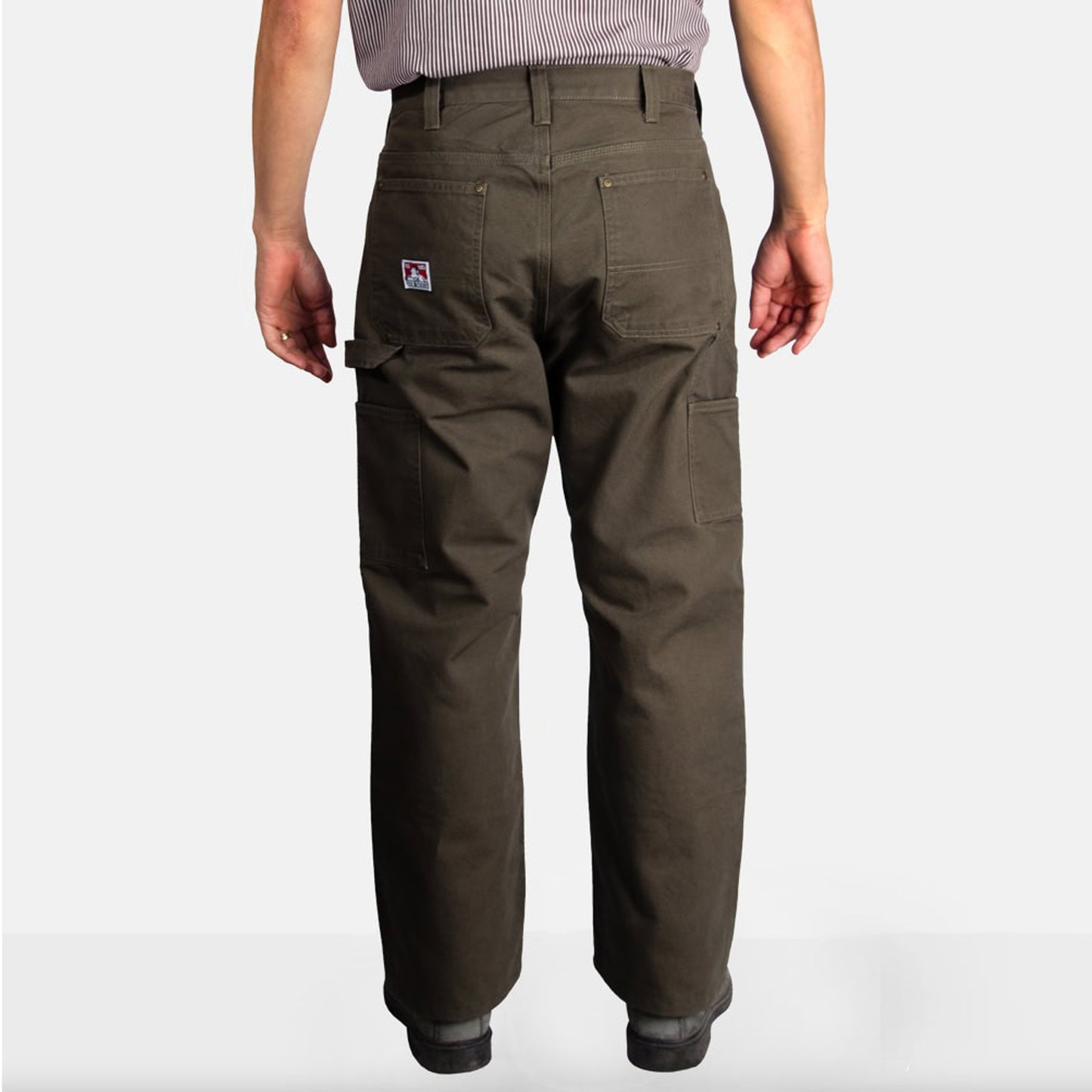 Ben Davis Canvas Double Knee Carpenter Pants - Olive