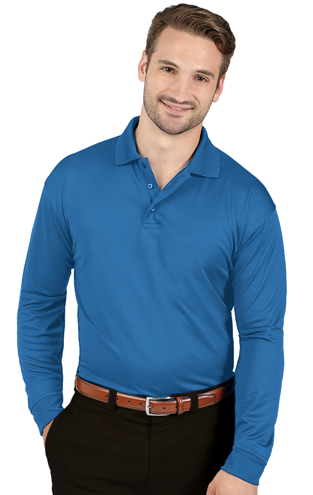 Blue Generation Adult Avenger Long Sleeve Polo-BG7602