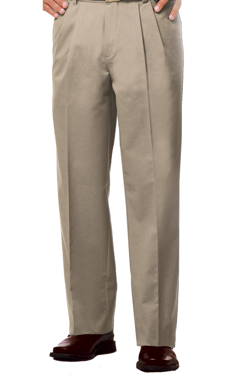 Blue Generation Men's Scotchgard Twill Pleated Front Pant-BG8000P