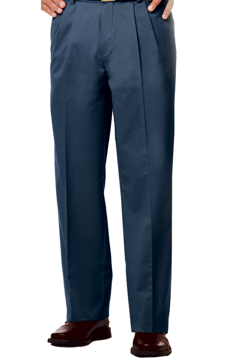 Blue Generation Men's Teflon Twill Pleated Front Pant