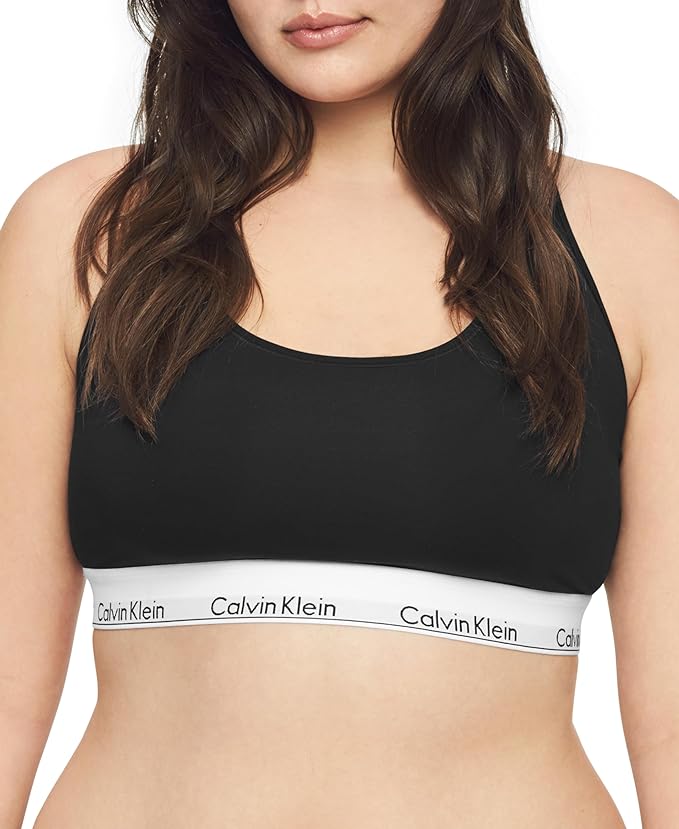 Bralette sin aros y sin forro de algodón moderno de Calvin Klein