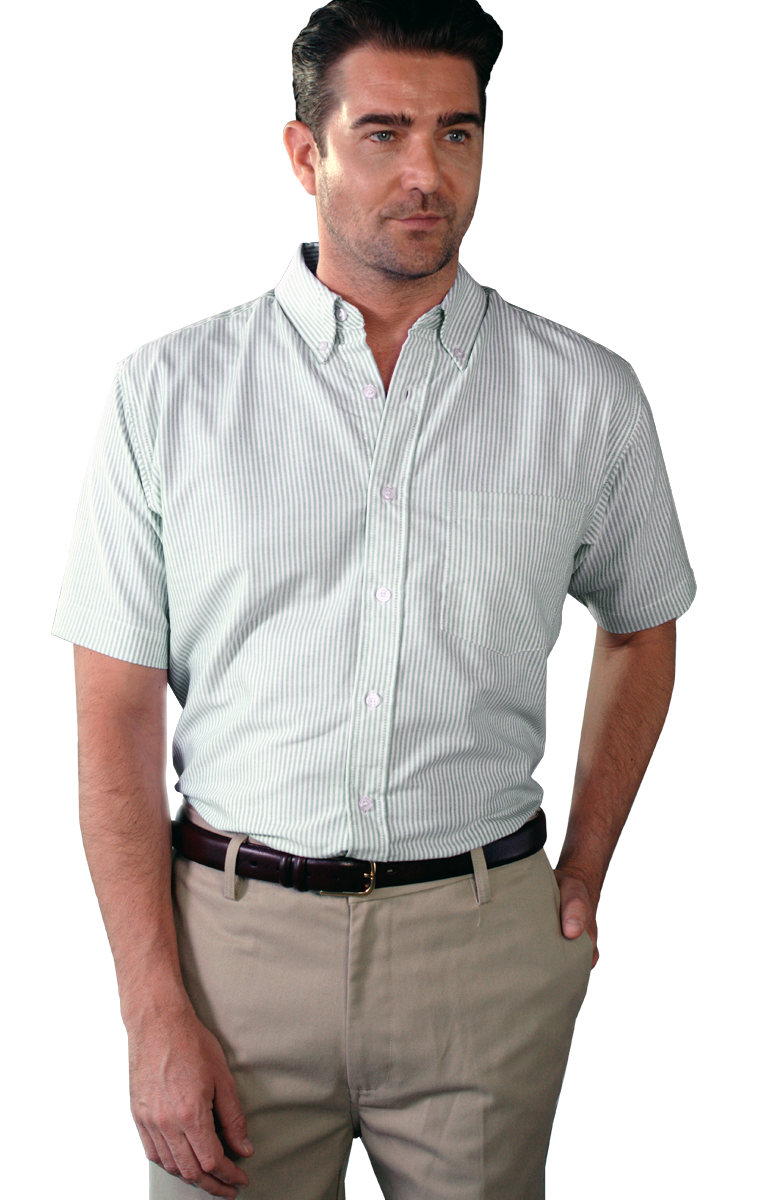 Blue Generation Men's Short-Sleeve Oxford Shirt-BG8214S