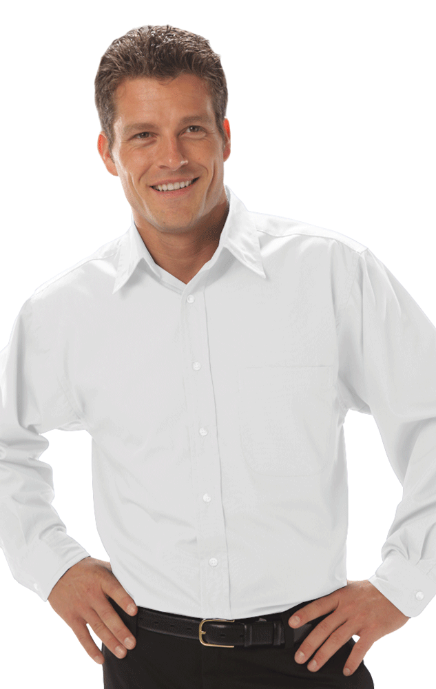 Blue Generation Men's Fine Line Twill L/S Shirt