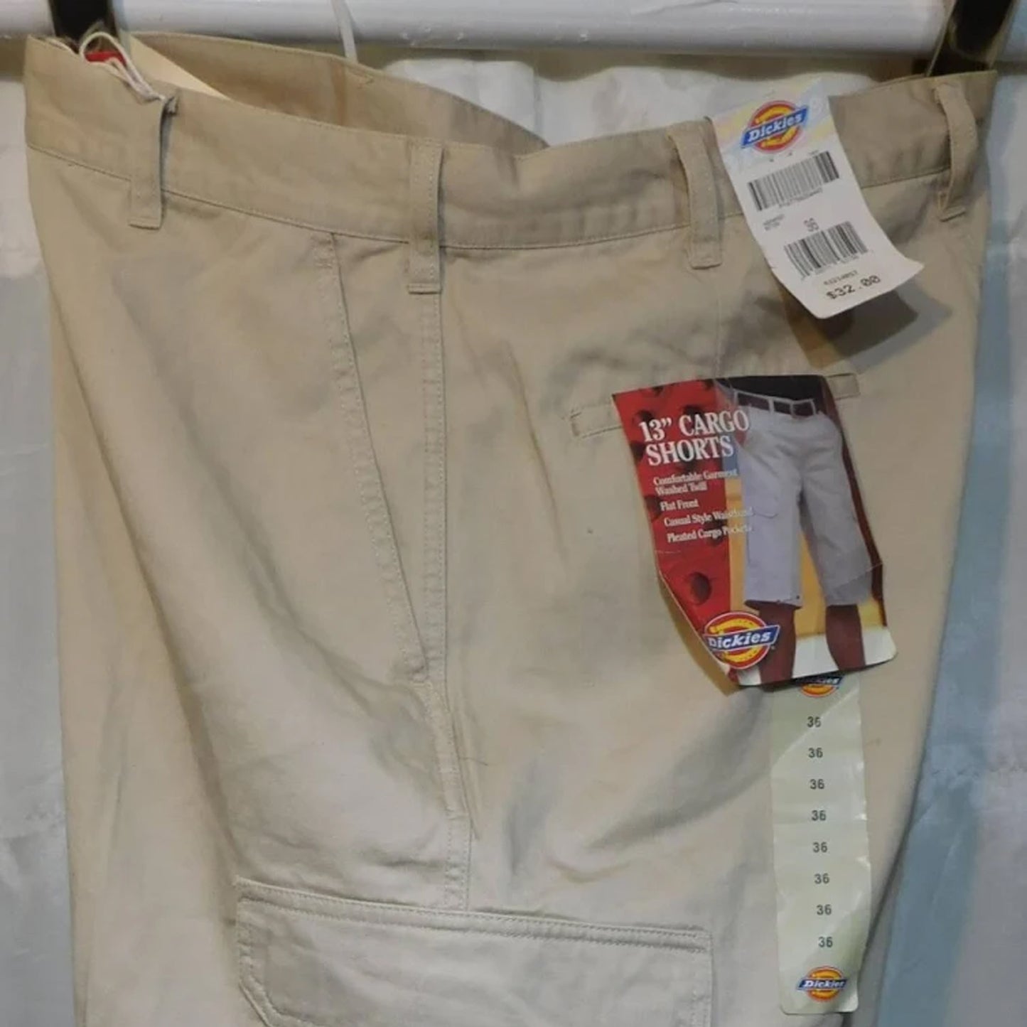 Dickies 13" Loose Fit Cargo Shorts, Silver, 28W, Clearance