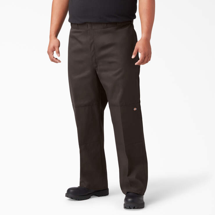 Dickies Loose Fit Double Knee Work Pants, 50W x 30L, Dark Brown, Clearance