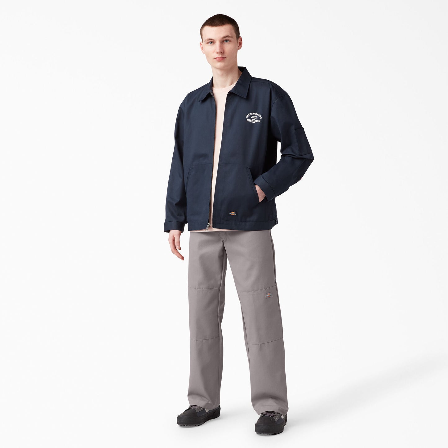 Dickies Loose Fit Double Knee Work Pants - Silver