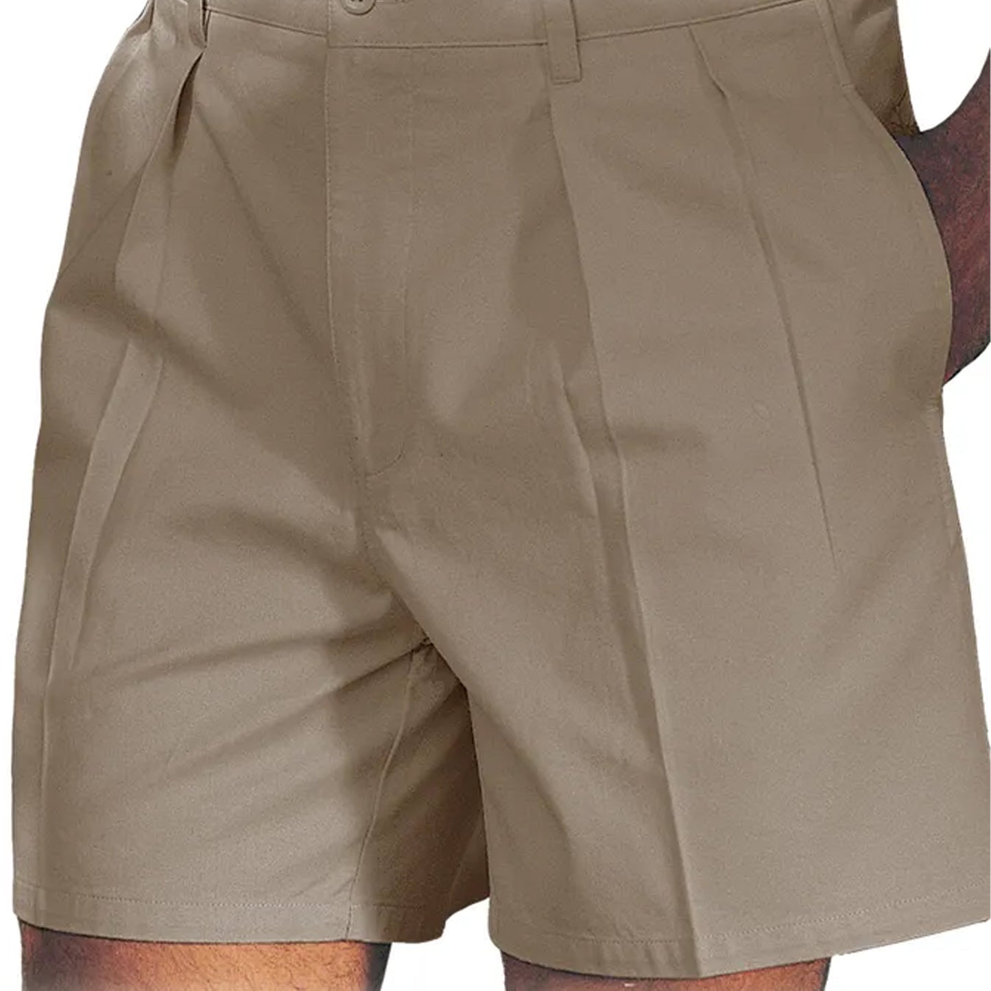 Pro Celebrity Men's Shorts, Khaki, 36, Clearance - Basics Clothing Store