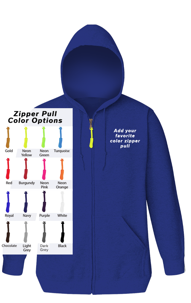 Blue Generation Custom Zipper Pull Zip Front Hoodie-BG9302ZB