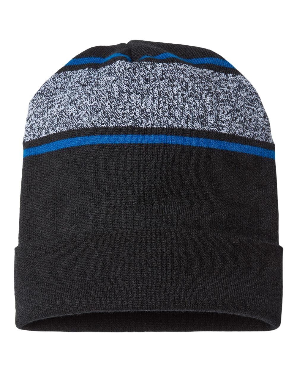CAP AMERICA - USA-Made Variegated Striped Cuffed Beanie - RKV12