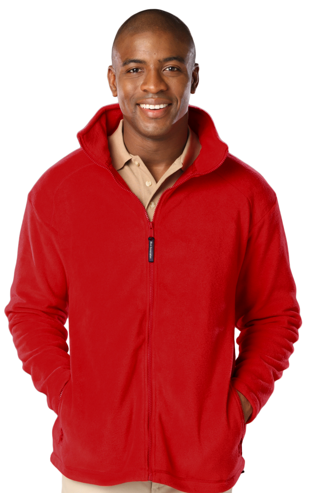 Blue Generation Men's Micro Fleece Full Zip Jacket-BG9951C- Clearance - Polar Red -3X-4X -5X -6X-6X (Copy)