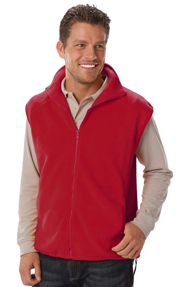 Blue Generation Adult Micro Fleece Zip Front Vest