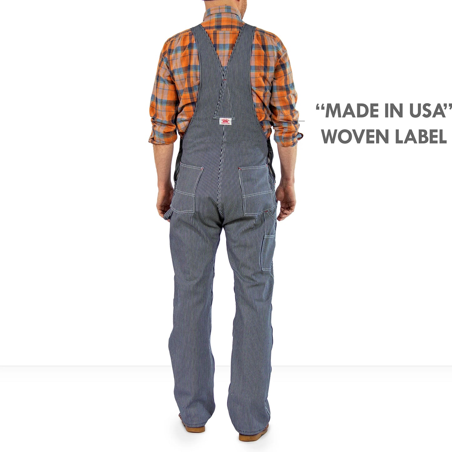 Round House MADE IN USA #45 Hickory Stripe Bib Overalls