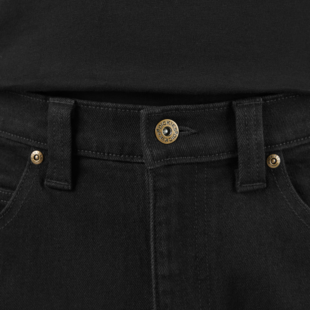Dickies MENS 5-POCKET SLIM STRAIGHT JEAN-A85WX-L9D(Black Denim)