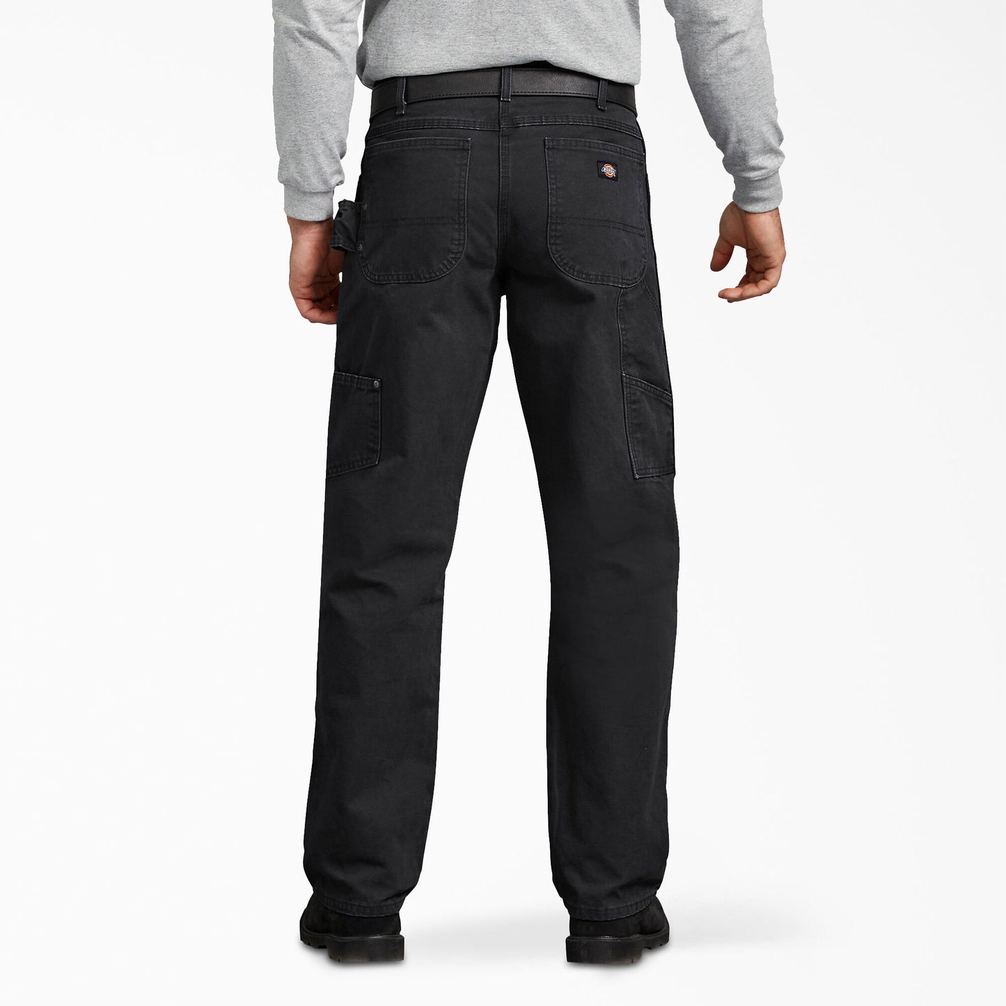 Dickies Relaxed Fit Sanded Duck Carpenter Pants - Rinsed Black