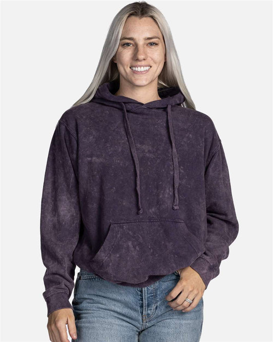 Dyenomite Premium Fleece Mineral Wash Hooded Sweatshirt