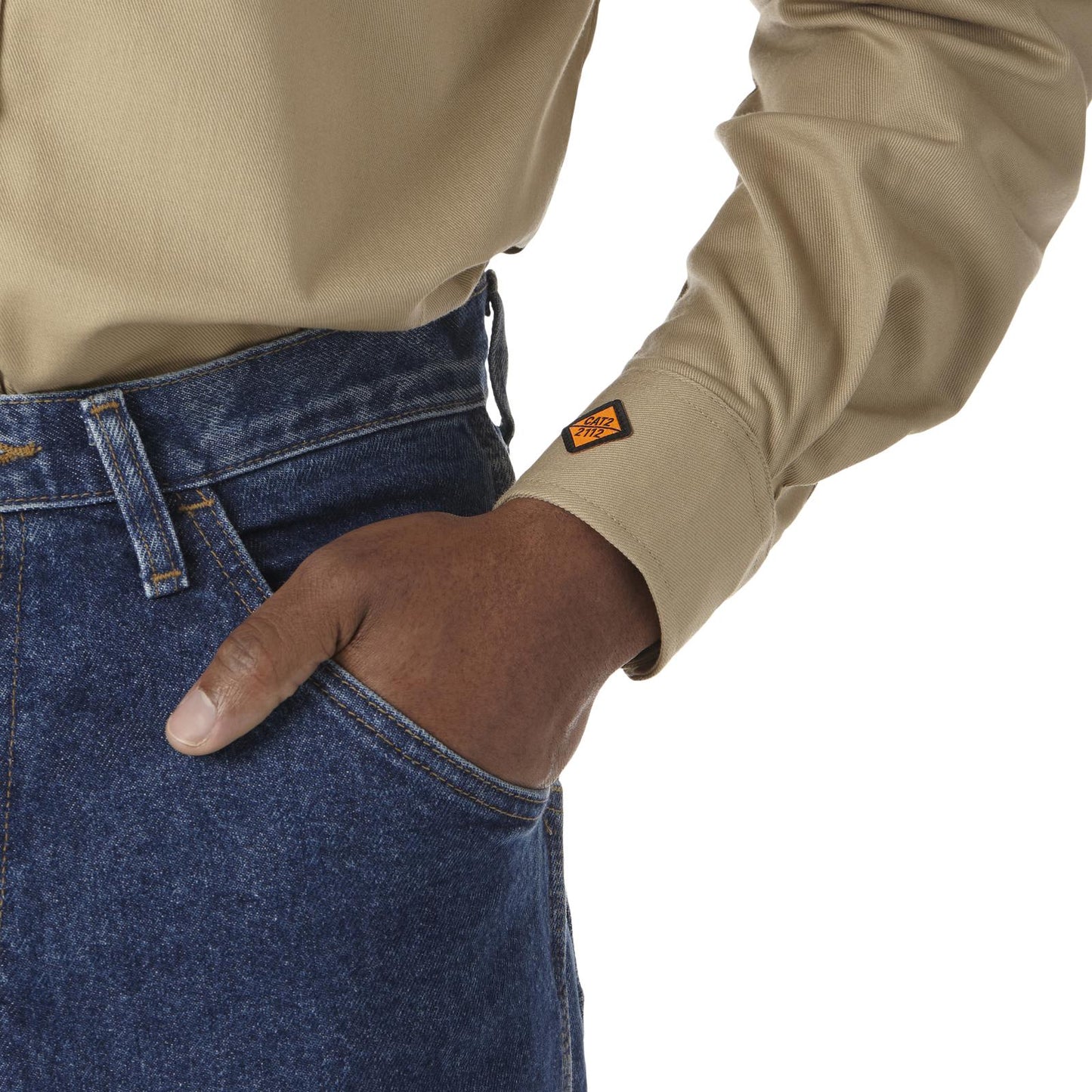 Wrangler® FR Flame-Resistant Riggs Work Shirt - Khaki