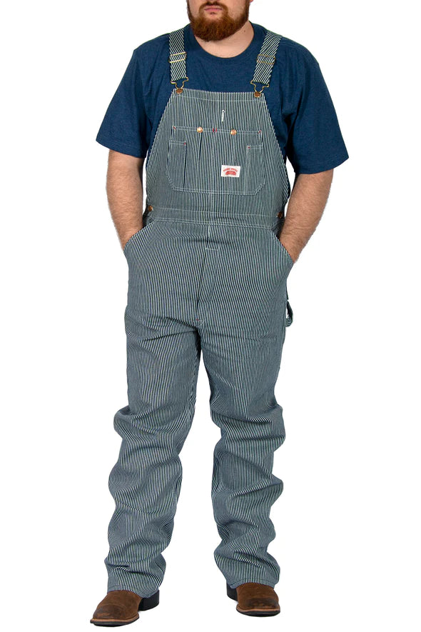 Round House #45 Hickory Stripe Bib Overalls