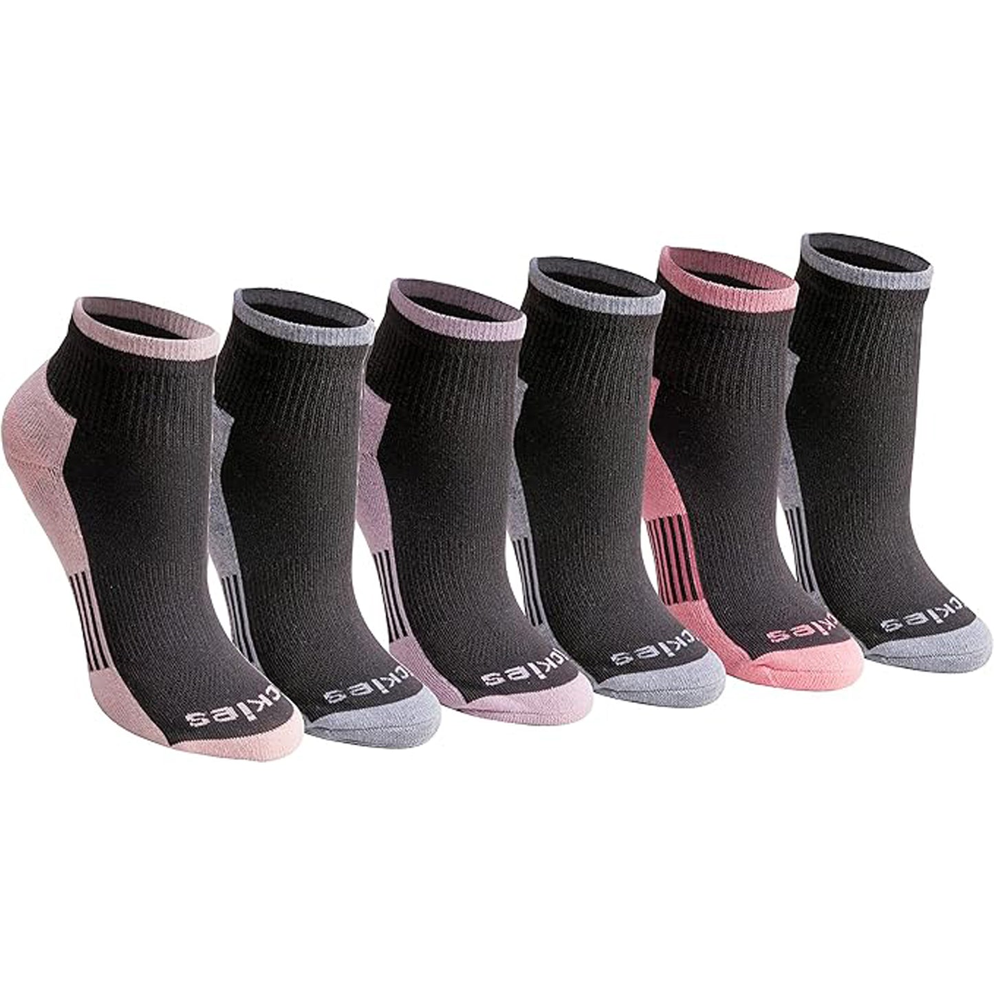 Calcetines cortos Dickies Dri-Tech con control de humedad para mujer, paquete de 6, tallas 6 a 9