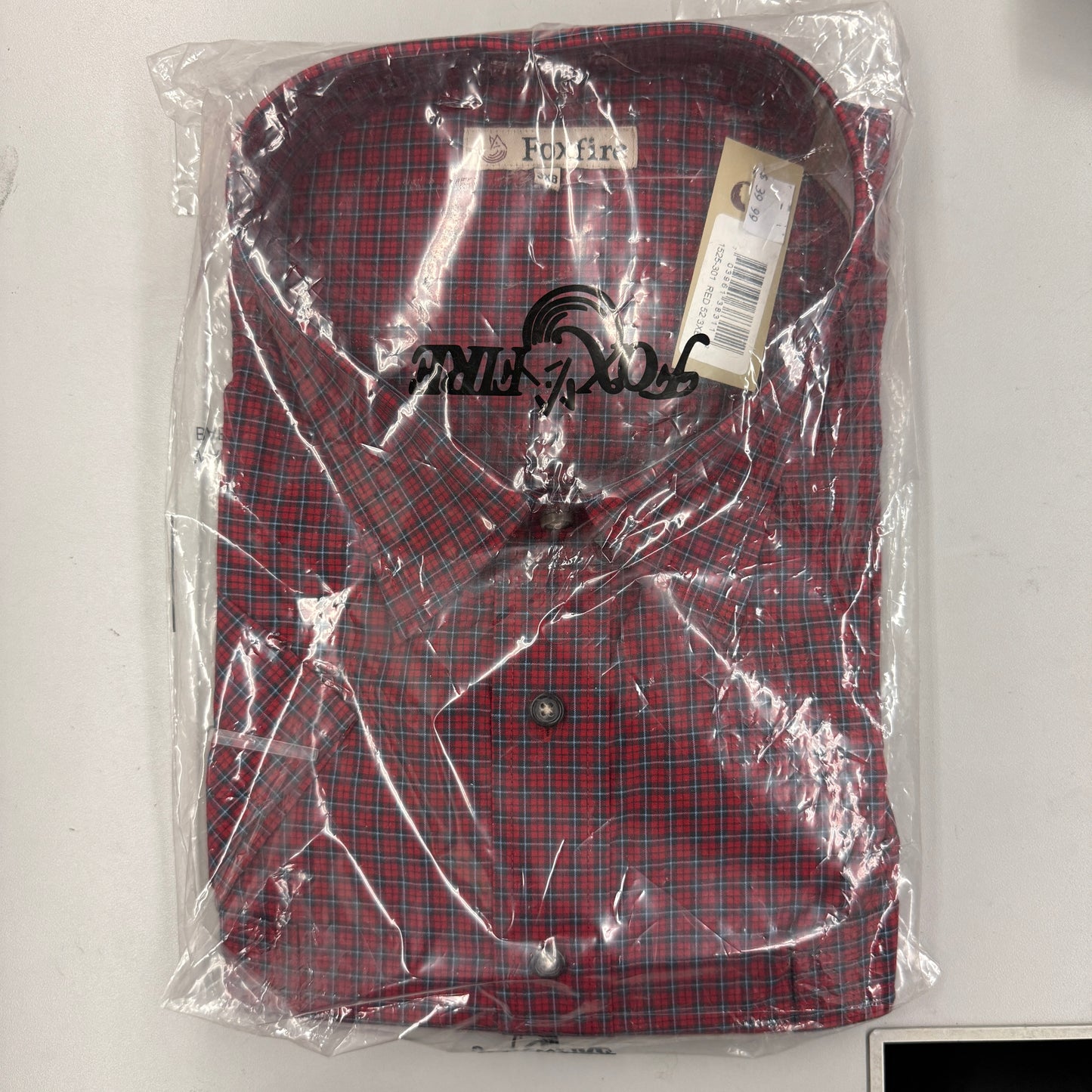 FoxFire Button Up Short Sleeve Shirt - Red - CLEARANCE