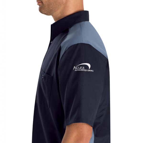 Acura Accelerated Short Sleeve Technician Shirt- Navy / Postman Blue