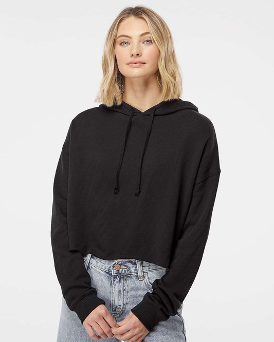 Independent Trading Co. Women’s Lightweight Crop Hooded Sweatshirt